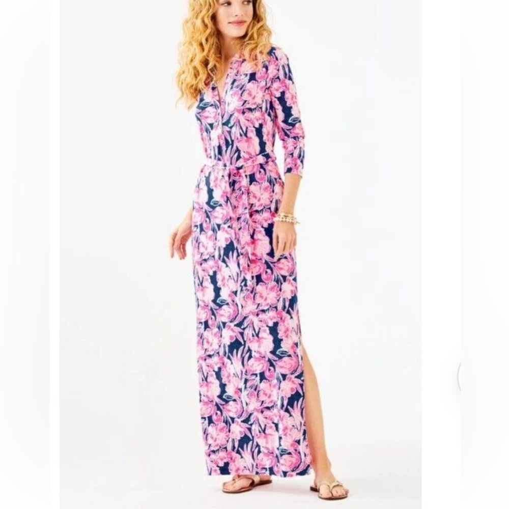 Lilly Pulitzer Flamingo maxi dress, Sz XXS